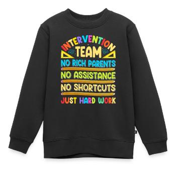 Enseignant d’intervention, Spécialiste de l’intervention - Sweat Premium enfant bio - noir - Devant - AI Model Kid Female (0cm)