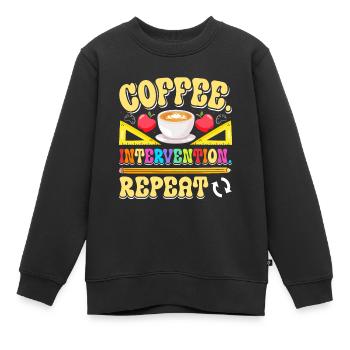 Enseignant d’intervention, Spécialiste de l’intervention - Sweat Premium enfant bio - noir - Devant - AI Model Kid Female (0cm)