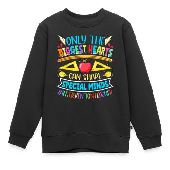 Enseignant d’intervention, Spécialiste de l’intervention - Sweat Premium enfant bio - noir - Devant - AI Model Kid Female (0cm)