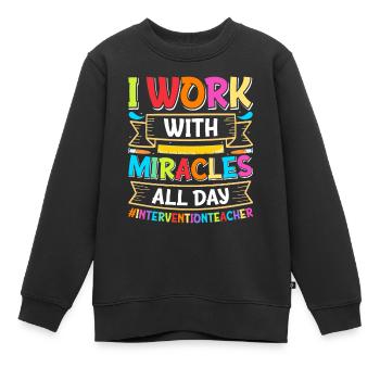 Enseignant d’intervention, Spécialiste de l’intervention - Sweat Premium enfant bio - noir - Devant - AI Model Kid Female (0cm)
