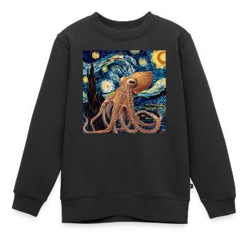 Tintenfisch - Kinder Premium Organic Sweatshirt - Schwarz - Vorne - AI Model Kid Female (0cm)