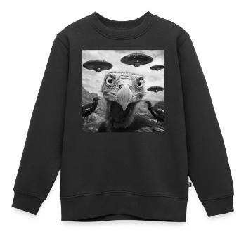 Geier - Kinder Premium Organic Sweatshirt - Schwarz - Vorne - AI Model Kid Female (0cm)