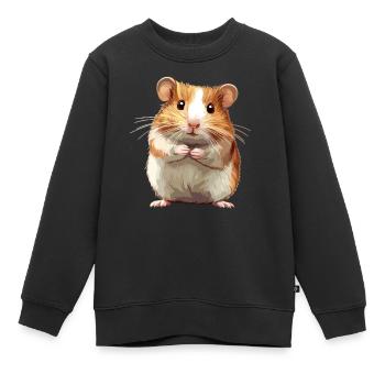 Hamster - Kinder Premium Organic Sweatshirt - Schwarz - Vorne - AI Model Kid Female (0cm)