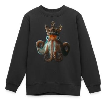 Tintenfisch - Kinder Premium Organic Sweatshirt - Schwarz - Vorne - AI Model Kid Female (0cm)