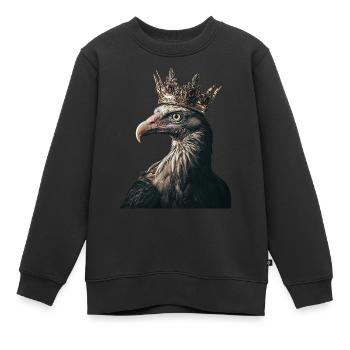 Geier - Kinder Premium Organic Sweatshirt - Schwarz - Vorne - AI Model Kid Female (0cm)