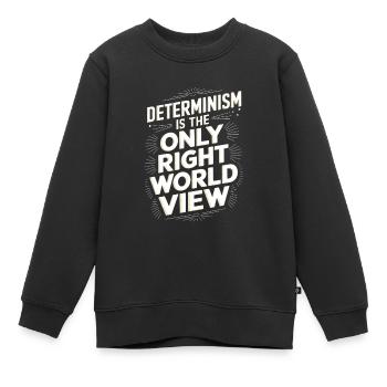 Determinism is the only right world view - Kids Premium Organic Sweatshirt - black - Front - AI Model Kid Female (0cm)