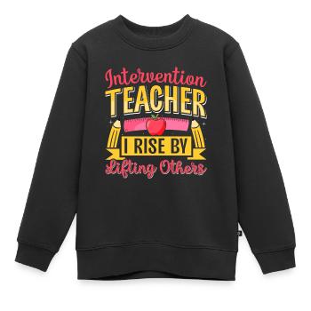 Enseignant d’intervention, Spécialiste de l’intervention - Sweat Premium enfant bio - noir - Devant - AI Model Kid Female (0cm)