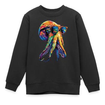 Tintenfisch - Kinder Premium Organic Sweatshirt - Schwarz - Vorne - AI Model Kid Female (0cm)