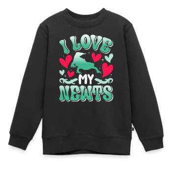 Molch - Kinder Premium Organic Sweatshirt - Schwarz - Vorne - AI Model Kid Female (0cm)