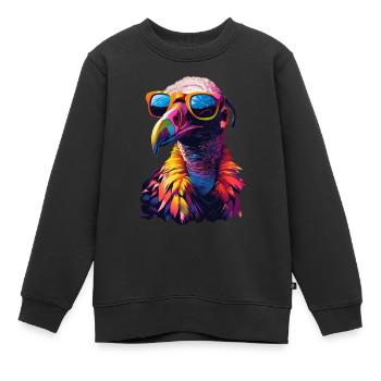 Geier - Kinder Premium Organic Sweatshirt - Schwarz - Vorne - AI Model Kid Female (0cm)