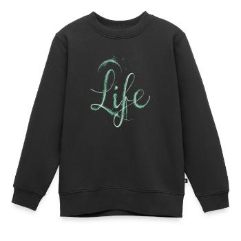 Vie Poussière Verte - Sweat Premium enfant bio - noir - Devant - AI Model Kid Female (0cm)