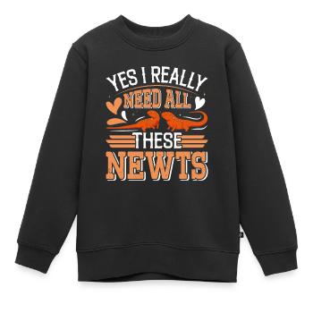 Molch - Kinder Premium Organic Sweatshirt - Schwarz - Vorne - AI Model Kid Female (0cm)