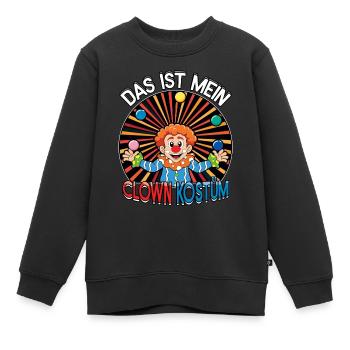 Carnaval C’est mon costume de clown coloré amusant - Sweat Premium enfant bio - noir - Devant - AI Model Kid Female (0cm)