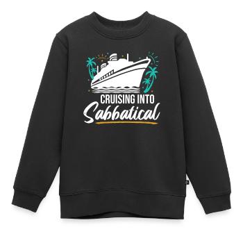 Croisière sabbatique - Sweat Premium enfant bio - noir - Devant - AI Model Kid Female (0cm)