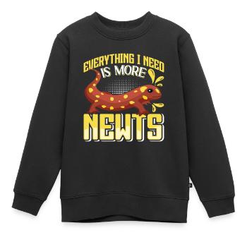 Molch - Kinder Premium Organic Sweatshirt - Schwarz - Vorne - AI Model Kid Female (0cm)