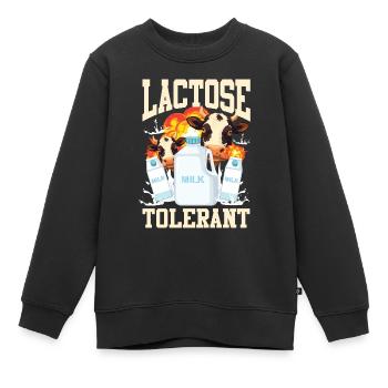 Lactose Tolerant Milk Dairy Food Intolerance - Kinder Premium Organic Sweatshirt - Schwarz - Vorne - AI Model Kid Female (0cm)