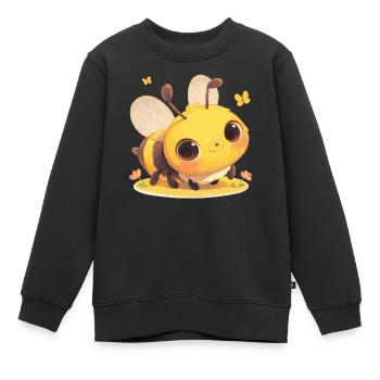 Bienen Biene - Kinder Premium Organic Sweatshirt - Schwarz - Vorne - AI Model Kid Female (0cm)