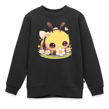 Bienen Biene - Kinder Premium Organic Sweatshirt - Schwarz - Vorne - AI Model Kid Female (0cm)