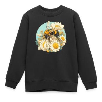 Bienen Biene - Kinder Premium Organic Sweatshirt - Schwarz - Vorne - AI Model Kid Female (0cm)