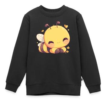 Bienen Biene - Kinder Premium Organic Sweatshirt - Schwarz - Vorne - AI Model Kid Female (0cm)