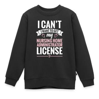 Je ne peux pas et je veux quitter ma maison de retraite - Sweat Premium enfant bio - noir - Devant - AI Model Kid Female (0cm)