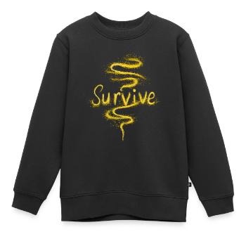 Survivre à la poussière jaune - Sweat Premium enfant bio - noir - Devant - AI Model Kid Female (0cm)