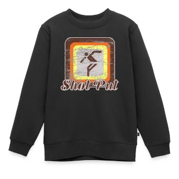 Kugelstoßen Retro - Kinder Premium Organic Sweatshirt - Schwarz - Vorne - AI Model Kid Female (0cm)