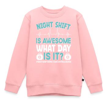 Contrôle des infections chez les soignants - Sweat Premium enfant bio - rose - Devant - AI Model Kid Female (0cm)