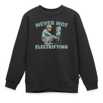 Elektriker Elektroniker - Kinder Premium Organic Sweatshirt - Schwarz - Vorne - AI Model Kid Female (0cm)