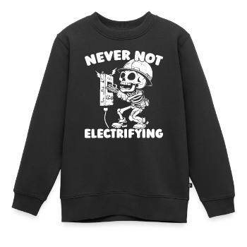 Elektriker Elektroniker - Kinder Premium Organic Sweatshirt - Schwarz - Vorne - AI Model Kid Female (0cm)