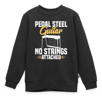 Je joue de la guitare pedal steel, vous savez - Sweat Premium enfant bio - noir - Devant - AI Model Kid Female (0cm)