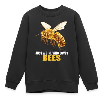 Abeilles Abeille - Sweat Premium enfant bio - noir - Devant - AI Model Kid Female (0cm)