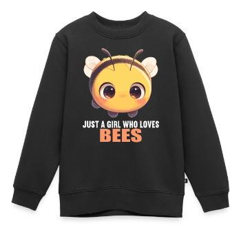 Abeilles Abeille - Sweat Premium enfant bio - noir - Devant - AI Model Kid Female (0cm)