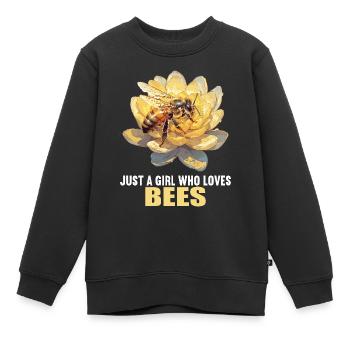 Abeilles Abeille - Sweat Premium enfant bio - noir - Devant - AI Model Kid Female (0cm)