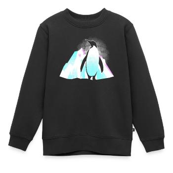 Pinguin Eisberg - Kinder Premium Organic Sweatshirt - Schwarz - Vorne - AI Model Kid Female (0cm)