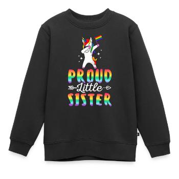 LGBTQ Stolz Regenbogenflagge Gleichheit Stolzes - Kinder Premium Organic Sweatshirt - Schwarz - Vorne - AI Model Kid Female (0cm)
