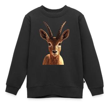 Antilope Kudu Gazelle Afrika Serengeti Antilopen - Kinder Premium Organic Sweatshirt - Schwarz - Vorne - AI Model Kid Female (0cm)