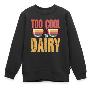 Too Cool For Dairy Milk Lactose Allergy Food - Kinder Premium Organic Sweatshirt - Schwarz - Vorne - AI Model Kid Female (0cm)