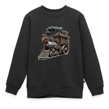 ALTER ZUG - Kinder Premium Organic Sweatshirt - Schwarz - Vorne - AI Model Kid Female (0cm)