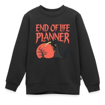 PLANIFICATEUR DE FIN DE VIE - Sweat Premium enfant bio - noir - Devant - AI Model Kid Female (0cm)