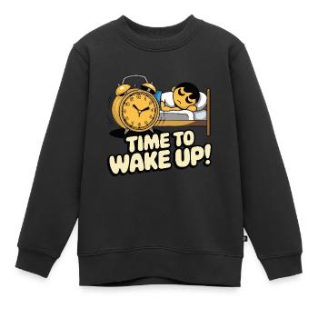 HEURES - Sweat Premium enfant bio - noir - Devant - AI Model Kid Female (0cm)