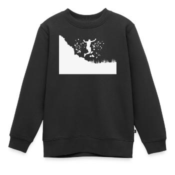 Trail Runner Cross Trail Bergläufer - Kinder Premium Organic Sweatshirt - Schwarz - Vorne - AI Model Kid Female (0cm)