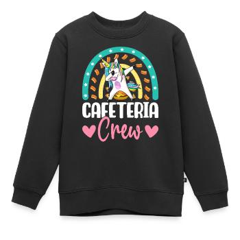 Cafeteria Crew Lunch Lady Illustration für - Kinder Premium Organic Sweatshirt - Schwarz - Vorne - AI Model Kid Female (0cm)
