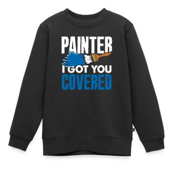 Maler Ich Hab Dich Im Griff - Kinder Premium Organic Sweatshirt - Schwarz - Vorne - AI Model Kid Female (0cm)