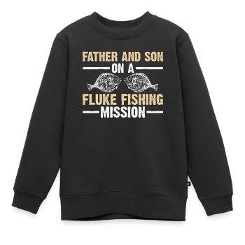 Pêcheurs Pêcheurs Pêcheurs sportifs - Sweat Premium enfant bio - noir - Devant - AI Model Kid Female (0cm)