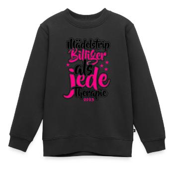 Girls' Trip 2025 Girls Trip Girls' Tour Girls' Trip - Kids Premium Organic Sweatshirt - black - Front - AI Model Kid Female (0cm)