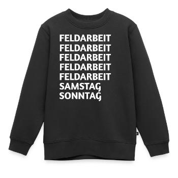 Travail sur le terrain - Sweat Premium enfant bio - noir - Devant - AI Model Kid Female (0cm)