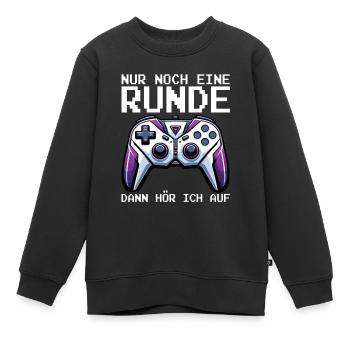 Nur Noch Eine Runde Dann Hör Ich Auf Konsolen - Kinder Premium Organic Sweatshirt - Schwarz - Vorne - AI Model Kid Female (0cm)