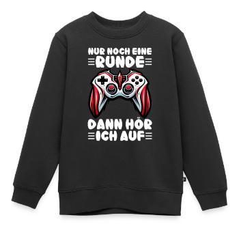 Nur Noch Eine Runde Dann Hör Ich Auf Konsolen - Kinder Premium Organic Sweatshirt - Schwarz - Vorne - AI Model Kid Female (0cm)