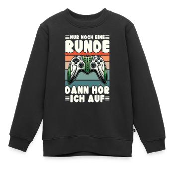 Nur Noch Eine Runde Dann Hör Ich Auf Konsolen - Kinder Premium Organic Sweatshirt - Schwarz - Vorne - AI Model Kid Female (0cm)